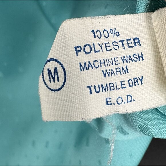 Vintage Victoria's Secret 80's Lace-Trimmed Chemise Nightgown M Aqua Blue USA - Picture 7 of 10